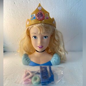 Disney Cinderella styling head vintage 2003 Y2K princess crown hair accessories
